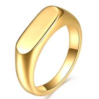 Bague acier titane, Plaqué or 18K, normes différentes pour le choix & pour femme, 6mm, Taille:8-12, Vendu par PC