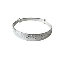 Brass Cuff Bangle silver color plated Adjustable & for woman Sold By PC