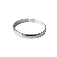 Messing Manchet Bangle, silver plated, Verstelbare & voor vrouw, Verkocht door PC