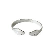 Messing Manchet Bangle, silver plated, voor vrouw, Verkocht door PC