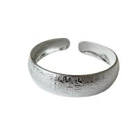 Messing Manchet Bangle, silver plated, Verstelbare & voor vrouw, Verkocht door PC