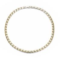 Stainless Steel Chain halskæde, forgyldt, med Magnetit & Unisex, flere farver til valg, 7mm, Længde 19.69 inch, Solgt af PC