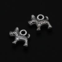 Zinc Alloy Animal Pendler, Hund, oprindelige farve, 13mm, Ca. 1000pc'er/Bag, Solgt af Bag