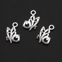 Zinc Alloy Animal Pendants Butterfly original color 16mm Sold By Bag