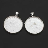 Zinc Alloy vedhæng Cabochon Setting, Runde, oprindelige farve, 42mm, Ca. 142pc'er/Bag, Solgt af Bag