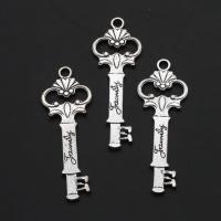 Zinc Alloy Key riipukset, Sinkkiseos, Avain, alkuperäinen väri, 49mm, N. 250PC/laukku, Myymät laukku