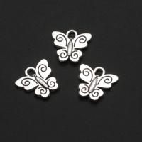 Pendentifs animaux en alliage de zinc, papillon, couleur originale, 14mm, Environ 1000PC/sac, Vendu par sac