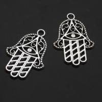 Zink Alloy Hamsa Vedhæng, Zinc Alloy, oprindelige farve, 23mm, Ca. 500pc'er/Bag, Solgt af Bag