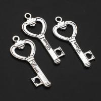 Zinklegering Key Hangers, Zinc Alloy, Sleutel, oorspronkelijke kleur, 45mm, Ca 333pC's/Bag, Verkocht door Bag