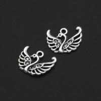 Zinc Alloy Animal Pendants Swan original color 17mm Approx Sold By Bag