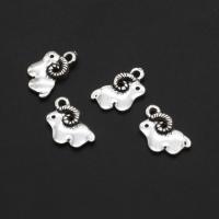 Pendentifs animaux en alliage de zinc, mouton, couleur originale, 16mm, Environ 1000PC/sac, Vendu par sac