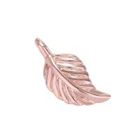 925 Sterling Sølv vedhæng, Feather, forgyldt, du kan DIY, flere farver til valg, 6x13mm, Solgt af PC