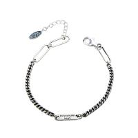 Pulseras de Plata Estelina, Plata de ley 925, con 1.18inch extender cadena, para mujer, libre de níquel, plomo & cadmio, 3mm, longitud 6.69 Inch, Vendido por UD