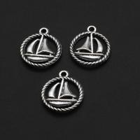 Zinc Alloy Pendants Round original color 18mm Approx Sold By Bag