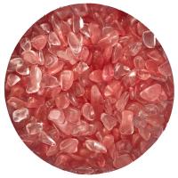 Edelsteen chips, Cherry Quartz, geen gat, rood, Verkocht door KG