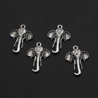 Zinc Alloy Animal Pendler, Elephant, oprindelige farve, 25mm, Ca. 500pc'er/Bag, Solgt af Bag