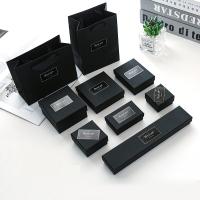 Jewelry Gift Box Paper printing  black Sold By Lot