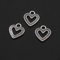 Zinc Alloy Heart Pendants original color 14mm Approx Sold By Bag