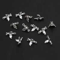 Zink Alloy Animal Hängen, Fågel, ursprungliga färgen, 14mm, Ca 1000PC/Bag, Säljs av Bag