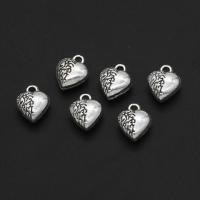 Zinc Alloy Heart Pendants original color 12mm Approx Sold By Bag