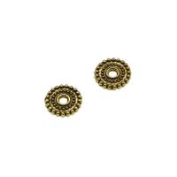 Zinc Alloy Bead, Runde, du kan DIY, antik guld farve, 10mm, Ca. 1000pc'er/Bag, Solgt af Bag