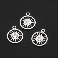 Zinc Alloy Pendants Round original color 20mm Approx Sold By Bag