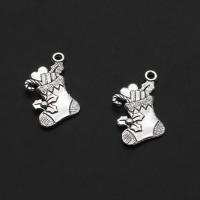 Zinc Alloy Christmas Pendants Socks original color 20mm Approx Sold By Bag