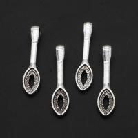 Zinklegering Hangers, Zinc Alloy, Spoon, oorspronkelijke kleur, 30mm, Ca 1000pC's/Bag, Verkocht door Bag