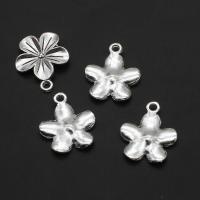 Zinc Alloy Flower Pendler, oprindelige farve, 22mm, Ca. 500pc'er/Bag, Solgt af Bag