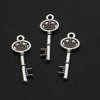 Zinc Alloy Key Pendants original color 25mm Approx Sold By Bag