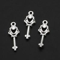 Zinc Alloy Key Pendants original color 25mm Approx Sold By Bag