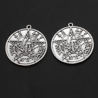 Zinc Alloy Pendants Round original color 25mm Approx Sold By Bag