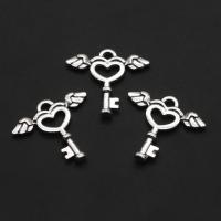 Zinc Alloy Key Pendants original color 25mm Approx Sold By Bag