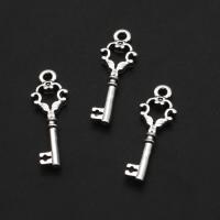 Zinc Alloy Key Pendants original color 25mm Approx Sold By Bag