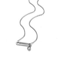 Stainless Steel Jewelry Necklace plated fashion jewelry & with rhinestone nickel lead & cadmium free 450mm Sold By PC