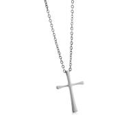 Stainless Steel smycken halsband, ROSTFRITT STÅL, Cross, plated, mode smycken, fler färger för val, nickel, bly och kadmium gratis, 450mm, Säljs av PC