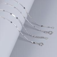 925 Sterling Sølv Halskæde Chain, platineret, forskellige længde for valg & Unisex & twist oval kæde, 1.80mm, Solgt af Strand