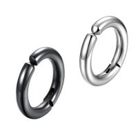 Titanium Staal Oorbel clip, Donut, plated, uniseks & verschillende grootte voor keus, meer kleuren voor de keuze, Verkocht door PC