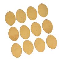 Brass Korut Riipukset, Messinki, Soikea, kultainen, 26x18x0.60mm, 100PC/laukku, Myymät laukku