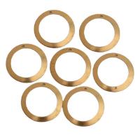 Brass Ékszer Medálok, Sárgaréz, Kerek, galvanizált, aranysárga, 22x0.30mm, 100PC-k/Bag, Által értékesített Bag