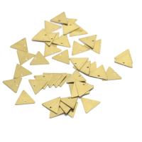 Brass Korut Riipukset, Messinki, Kolmio, päällystetty, kultainen, 11.40x0.40mm, 100PC/laukku, Myymät laukku