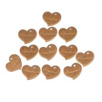 Brass Jewelry Pendants Heart golden Sold By Bag