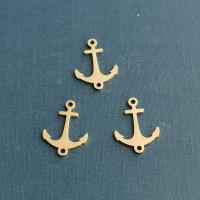 Rustfrit stål Connector, Stainless Steel, Anchor, forgyldt, mode smykker, flere farver til valg, nikkel, bly & cadmium fri, 12x1.20x18mm, Solgt af PC