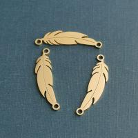 Stainless Steel Connector Feather plated fashion jewelry nickel lead & cadmium free Sold By PC