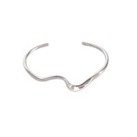 925 sterling zilver Manchet Bangle, geplatineerd, verstelbaar & voor vrouw, 4.01mm, 2.93mm, Binnendiameter:Ca 53mm, Verkocht door PC