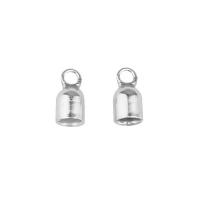 925 Sterling Silver End Cap DIY silver color Sold By PC