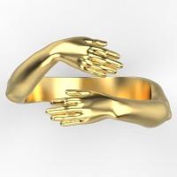 Zinc Alloy Cuff fingerring, Hand, forgyldt, Justerbar & Unisex, flere farver til valg, 10pc'er/Lot, Solgt af Lot