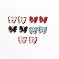 Zinc Alloy émail Pendants, alliage de zinc, papillon, Placage, plus de couleurs à choisir, 10x13mm, 100PC/lot, Vendu par lot