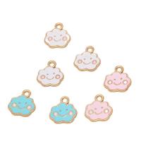 Zinc Alloy émail Pendants, alliage de zinc, Nuage, Placage, plus de couleurs à choisir, 12x13mm, 100PC/lot, Vendu par lot