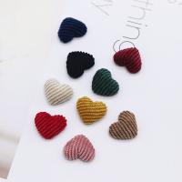 Zinklegering cabochons, corduroy, met Zinc Alloy, Hart, meer kleuren voor de keuze, 15x18mm, 100pC's/Lot, Verkocht door Lot